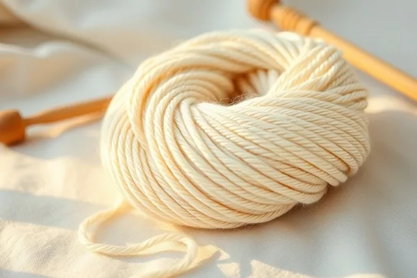 Laine Mérinos Extra-Fine en gros — pelotes ivoire sur lin naturel